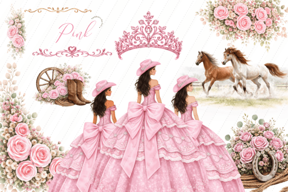 Download Pink Girl Princess Boots Roses Clipart - Roses Collection