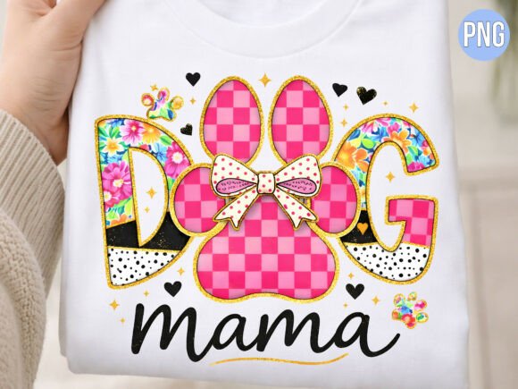 Download Girly Dog Mama Floral Paw Ribbon PNG - Mama floral Collection
