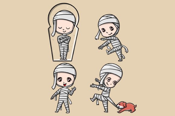 Download Cute Mummy Vector Cartoon - Mummy Collection