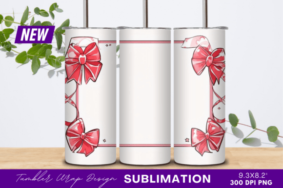 Download Pink Frame with Bows Tumbler Png Pink - Pink frame Collection