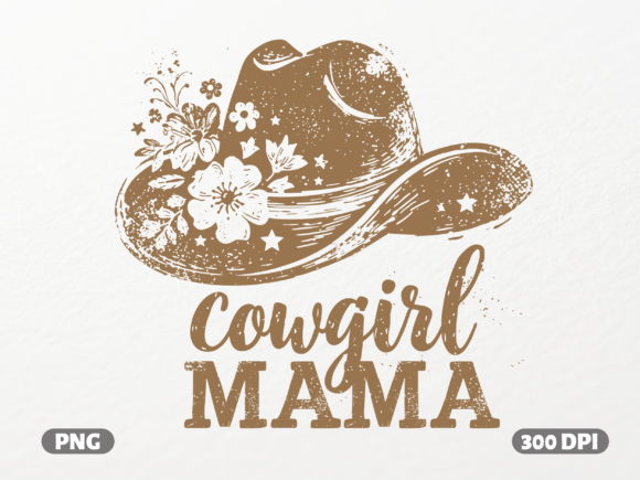 Download Cowgirl Mama Floral Hat PNG - Mama floral Collection