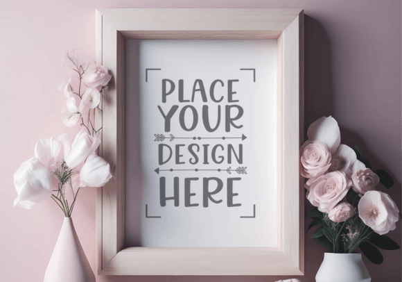 Download Pink Frame Mockup, Boho Mockup - Pink frame Collection