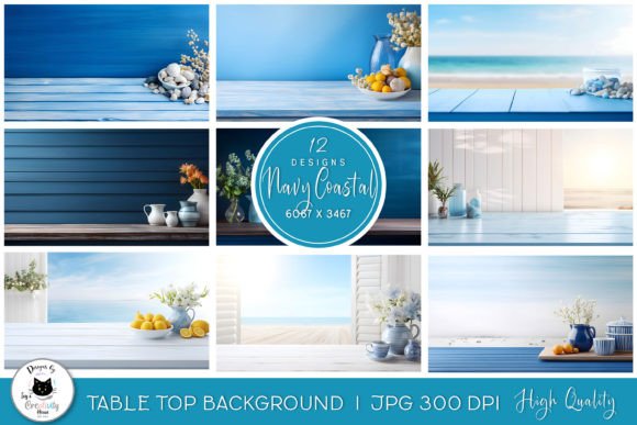Download Navy Coastal Beach Table Top Backgrounds - Background Collection